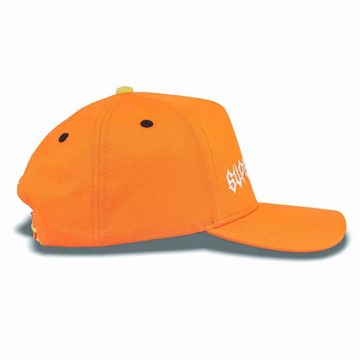 Orange Lace Pattern Moon Baseball Cap