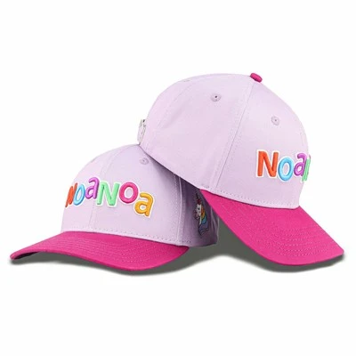 Llythyrau Lliw Porffor Pinc Cap Pêl -fas