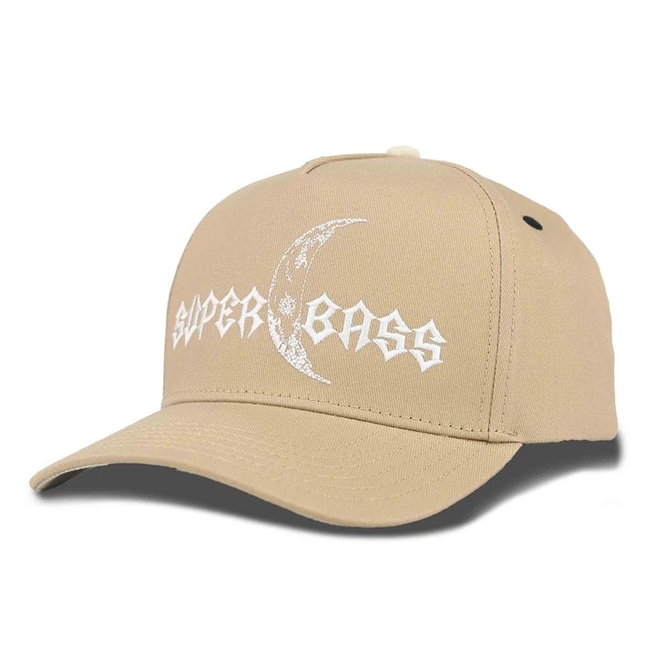 Yellowish Creative Moon Flat Embroidery Baseball Cap