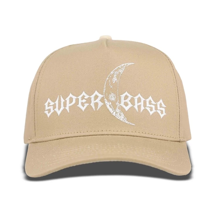 Yellowish Creative Moon Flat Embroidery Baseball Cap