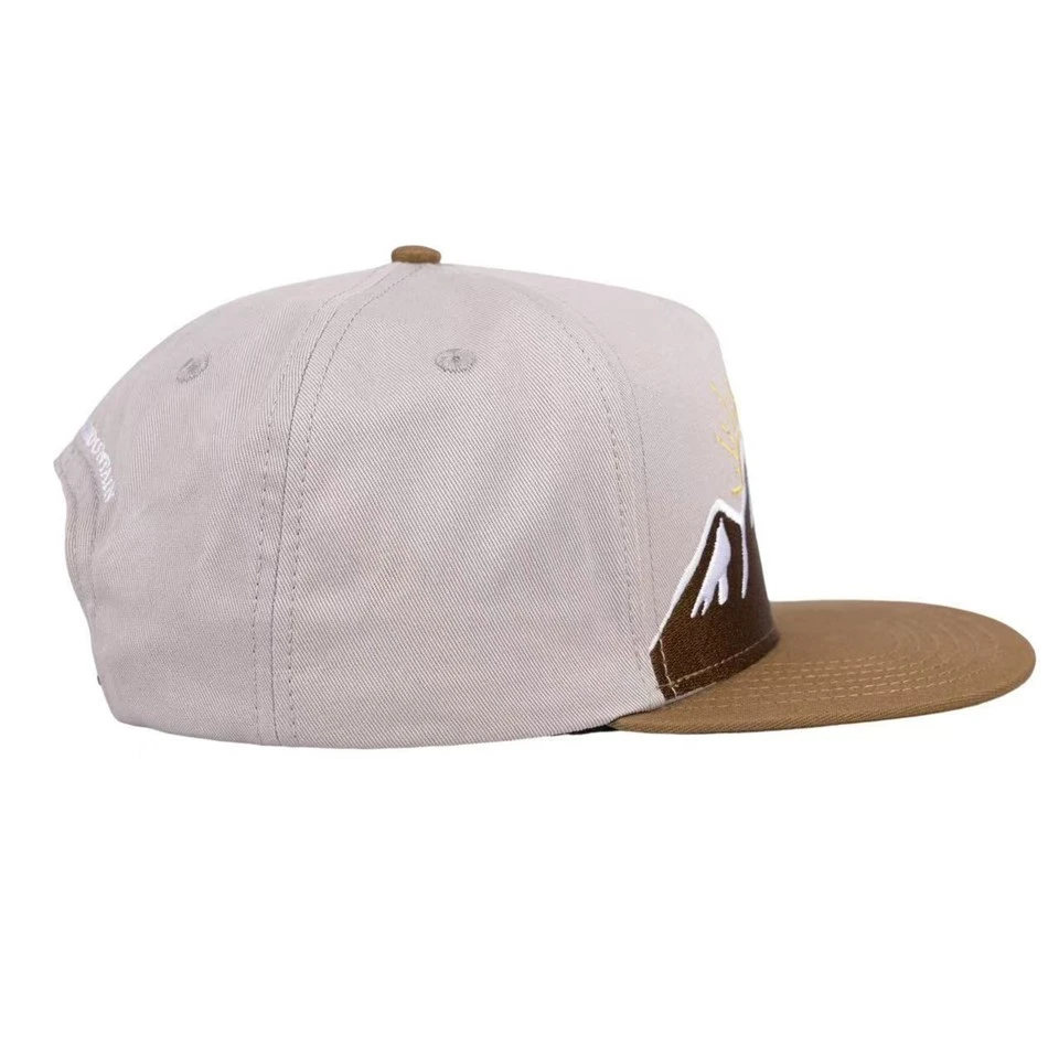 5 Panel Snapback Caps With Flat Embroidery And Cotton Fabric